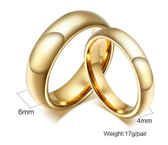Couple's Tungsten Steel Simple Ring