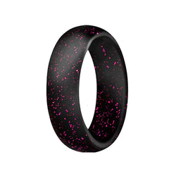 5.7mm Wide New Silicone Ring with Glitter for Women
