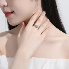 1 Carat Six Prong Moissanite Diamond Ring