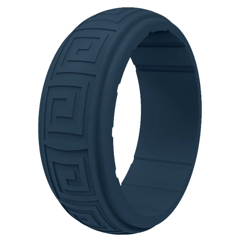 Men's Wavy Pattern Silicone Ring for Outdoor Sports