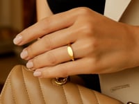 14K Yellow Gold Polished Sculpted Ring (3.00 mm)