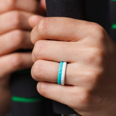 Silicone Ring with Diamond Pattern - Customizable Geometric Design