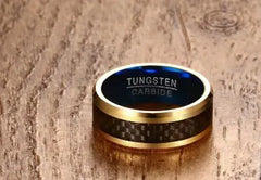 Tungsten Carbon Fiber Ring for Men