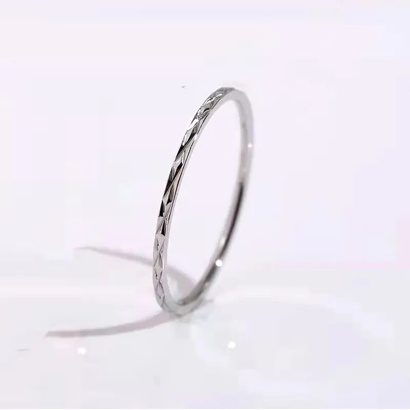 Korean Minimalist Titanium Steel Ring in Rose Gold