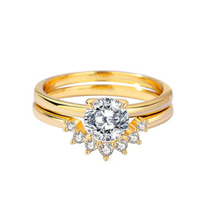 Retro Moissanite Ring in Sterling Silver for Women