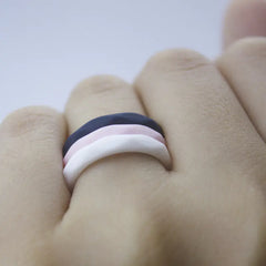 Geometric 3mm Silicone Ring for Outdoor Sports